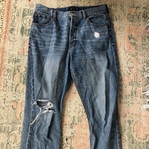 Super High Rise Straight Boyfriend Jeans